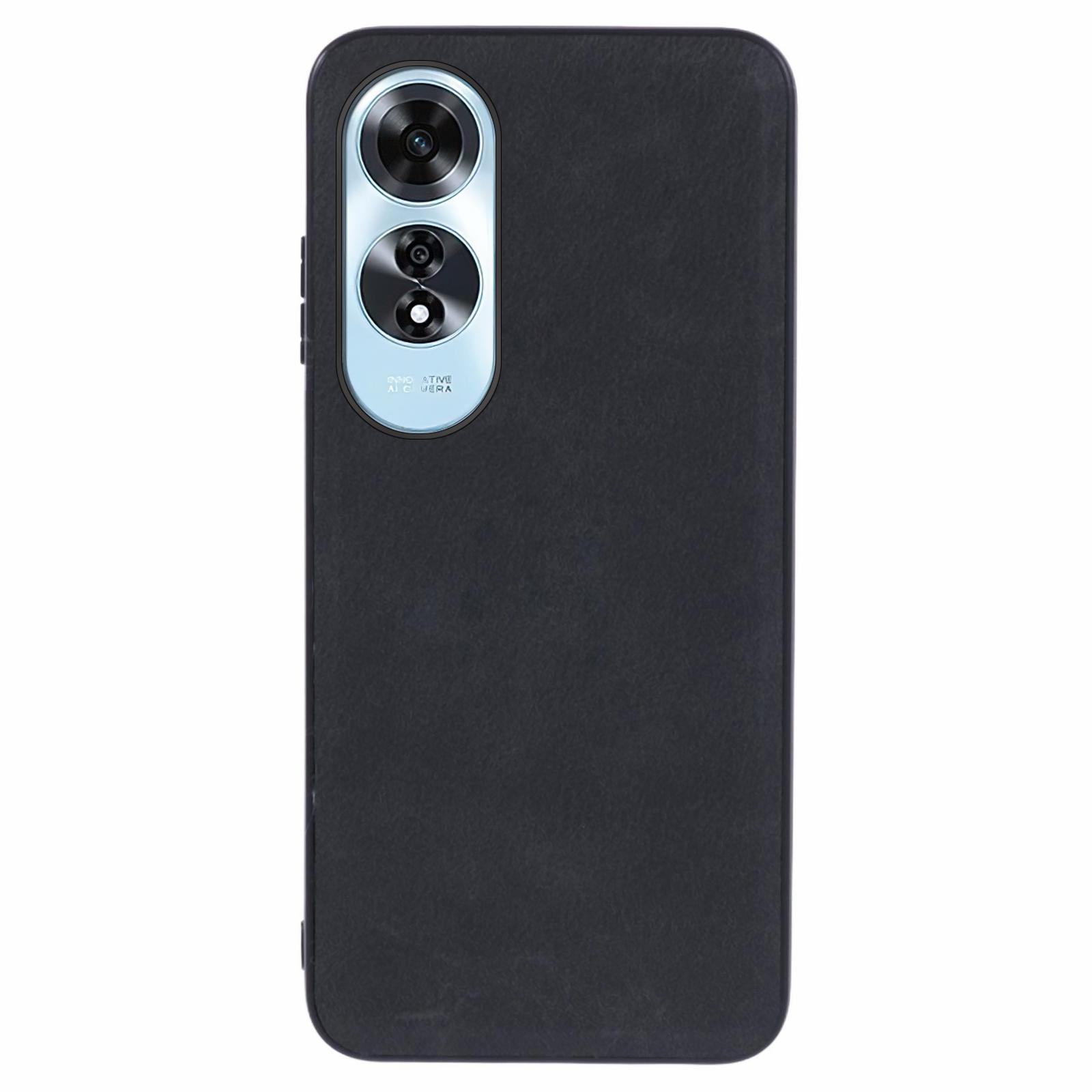 For Oppo A60 4G Case Retro Leather Coated PC+TPU Phone Cover A