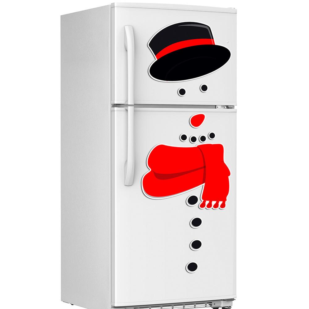 Christmas Snowman Magnetic Fridge Stickers Merry Christmas Decoration