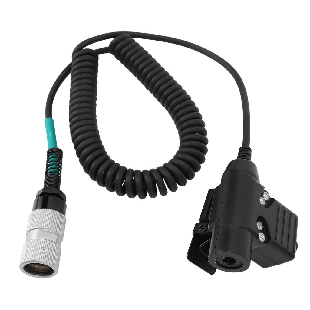 6PIN U94 Adapter Push To Talk Talkabout Radio Cable Plug Headset Connector for PRC?152 Talkabout