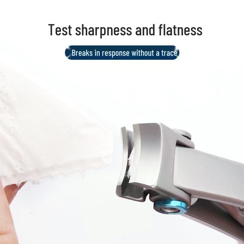 Stainless Steel Large Opening Nail Clippers - Portable Household Nail Cutter for Thick Toenails
