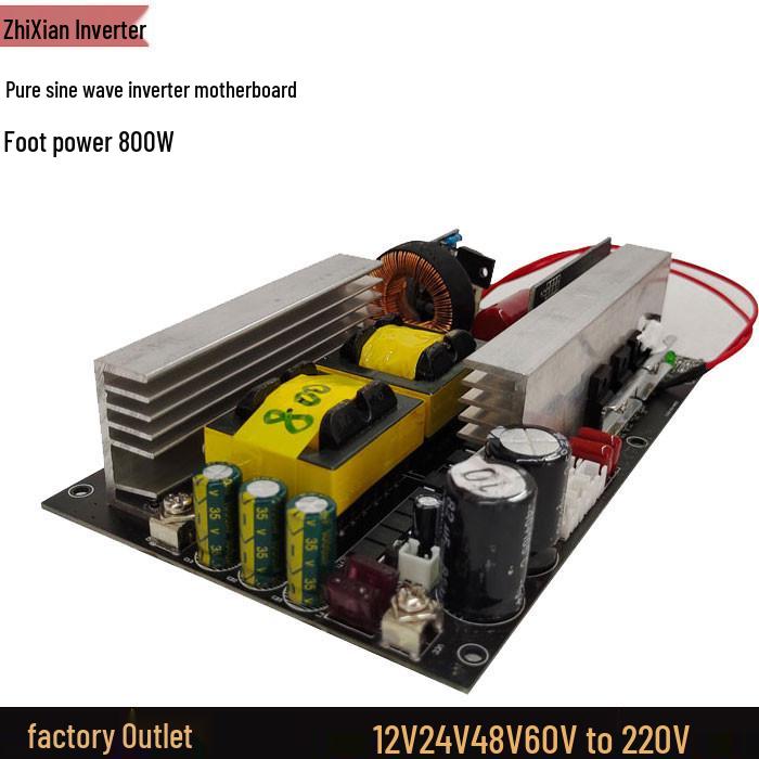 Reiner Sinus-Wechselrichter Hauptplatine 12V/24V/48V auf 220V, 500W/800W Lithium-Akku integriert.