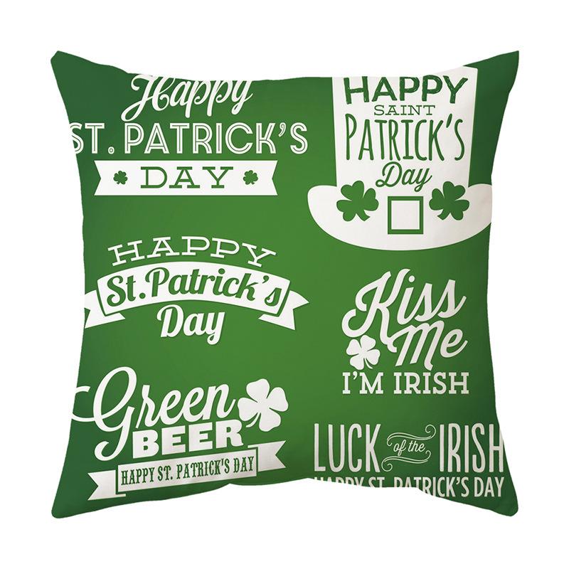 Cushion Pillow Cover Printed Cushion Cover St. Patrick's Day Gift