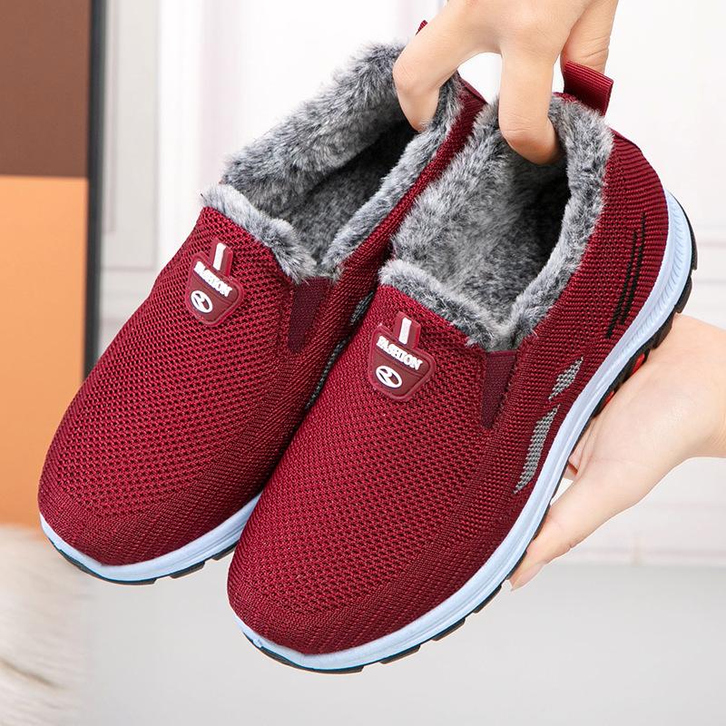 

Женские зимние ботинки для снега, нескользящая подкладка из искусственного меха, мокасины для ходьбы, удобные короткие ботинки до щиколотки, повседневные теплые кроссовки для бега и тренировок для женщин 41