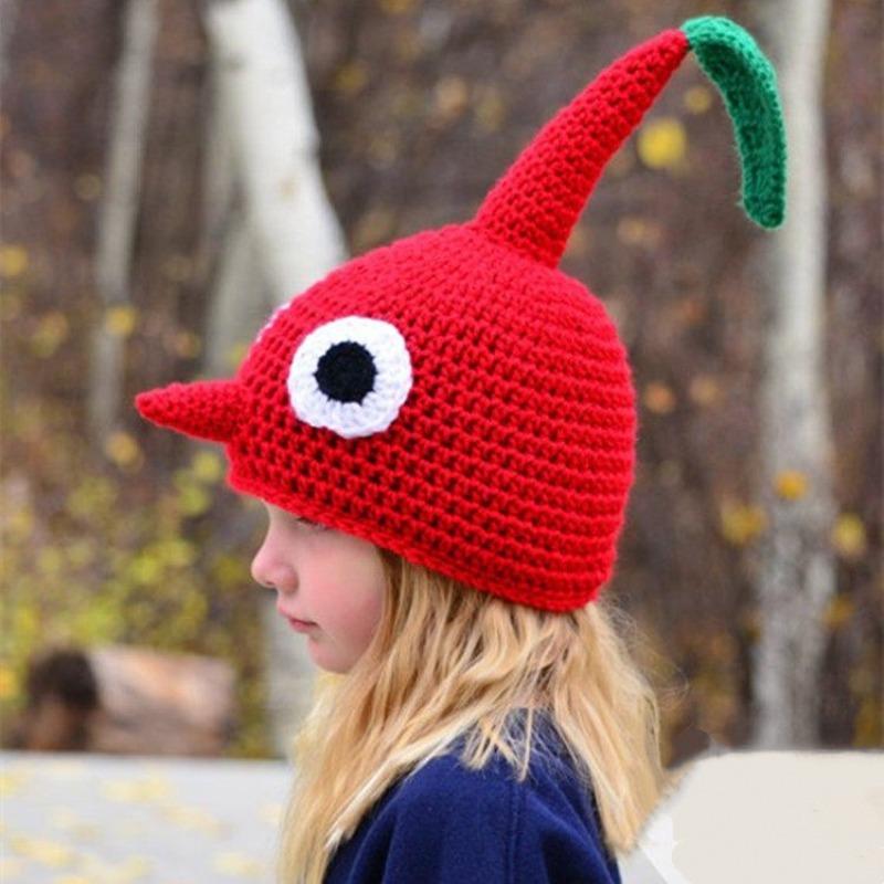 Cute Crochet Hat Hand-woven Funny Cap Gift Skull Beanie Cap Novelty Headwear for Adults and Kids
