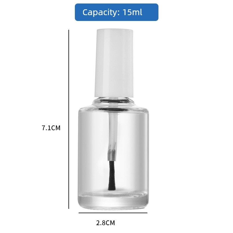Factory Direct Sales In Stock Nail Polish Bottle Empty Glass Bottle Brush with Lid Nail Polish Sub-Packaging Blush Glue Medicine Bottle Lot