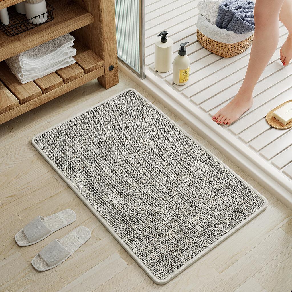Bathroom Floor Mat, Toilet Absorbent Mat, Toilet Door Non-Slip Mat, Toilet Door Mat, Quick-Drying Carpet