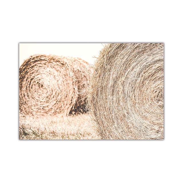 Weizen Kuh Pferd Grünland Landschaft Wand Kunst Poster und Drucke Landschaft Druck Nordic Malerei Dekorative Bild Home Dekoration