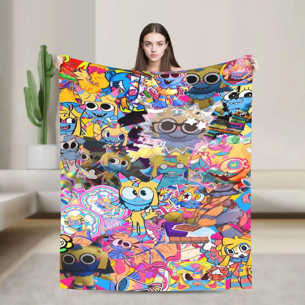 Super miękki koc Bassie Dandys World na kemping Pluszowa pościel Flanelowe narzuta na łóżko Pokrowiec na sofę