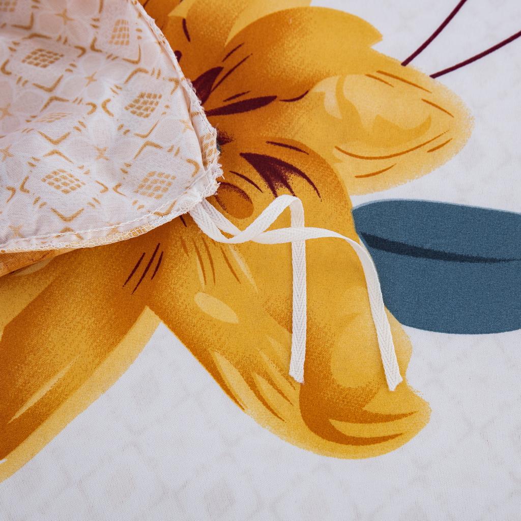 Floral Duvet Cover Flower Duvet Cover 3 Pieces Set 1 Orange Botanical Duvet Cover 2 Pillowcases Soft Blossom Plant Print Bedding