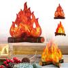 2/4 PCS 3D Fake Campfire – Safe Artificial Flame Decor for Indoor Camping, Bachelorette Parties, Photo Props & Classroom Events