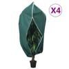 Vidaxl Protective Covers with Zipper, 4 Pcs, 70 G/M², 1.2X1.8 M