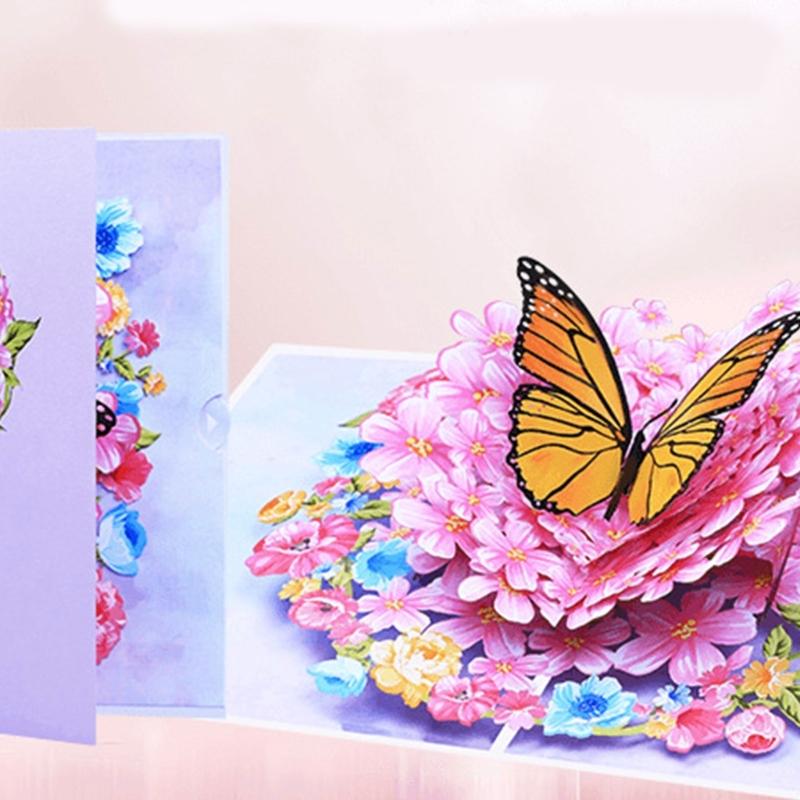 3D Greeting Card Set with Envelope Mother Day Surprise for Special Occasion