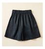 Plus Size Retro Solid Color Cotton Wide Leg Capris - Casual Linen Shorts for Women