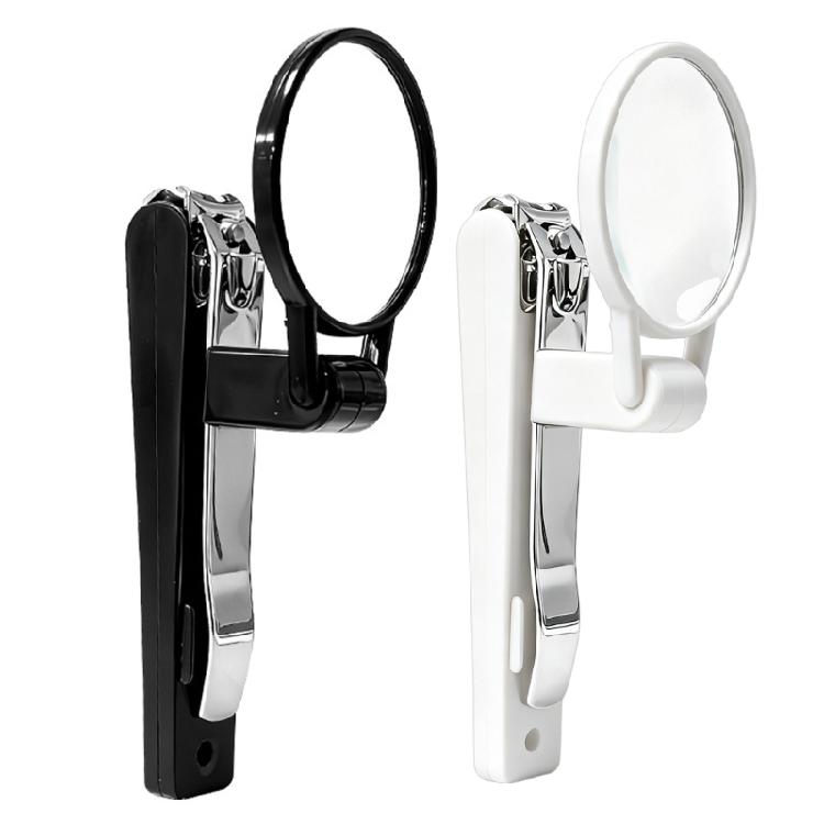 Home Nail Care Trimmer with Magnifier Glass, Debris Guard, Stainless Steel Blade and Wide Grip for Daily Use Routine