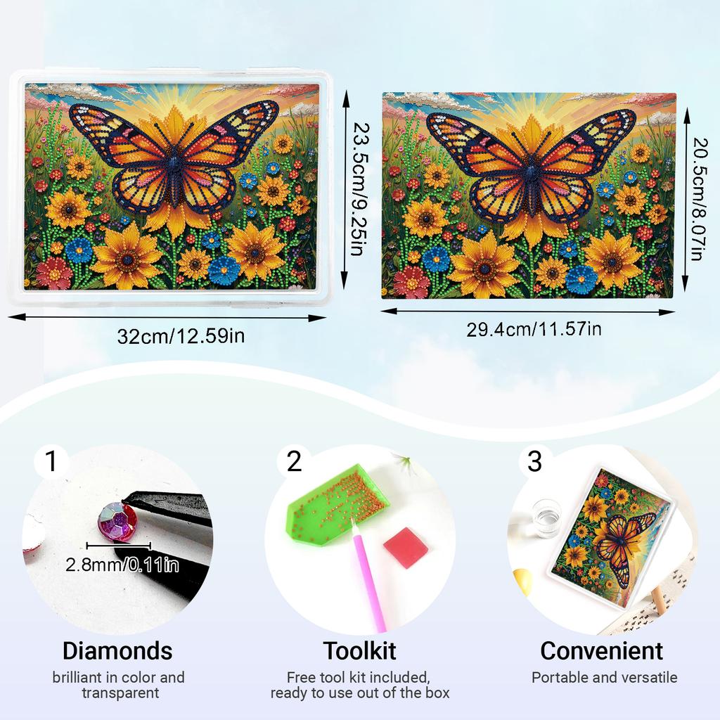 DIY Flower Plastic Large Capacity Diamond Painting Storage Box Exquisite Craft Supplies Storage Box for Home Holiday Gifts