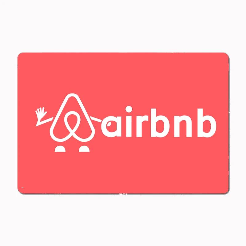 Vintage Airbnb Logo 1 Metallskilt Plakat Veggdekor Kino Stue Veggmaleri Morsomt Blikkskilt Kjøkken Soverom Kafé Bar Pub Stue