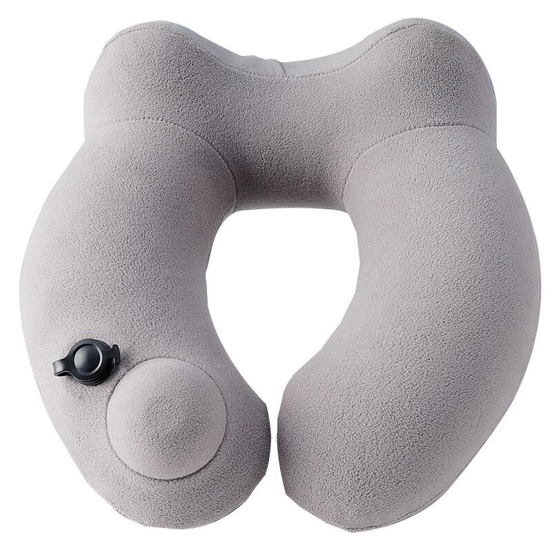 Inflatable Travel Neck Pillow серый