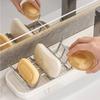 New Self Draining Stainless Steel Soap Rack Multifunctional with Tray Bathroom Storage Rack Multi-scene Soap Dish Bathroom Use
