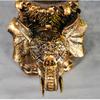 Lucky Antiqued Elephant Candle Holder Animal Statue for Desktops Centerpieces