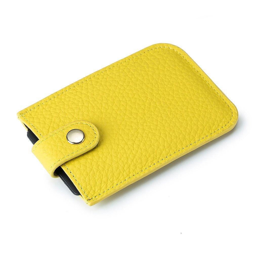 with Snap Card Holders Clutch Solid Color Clutch Bag Ins Short Wallet  Outdoor
