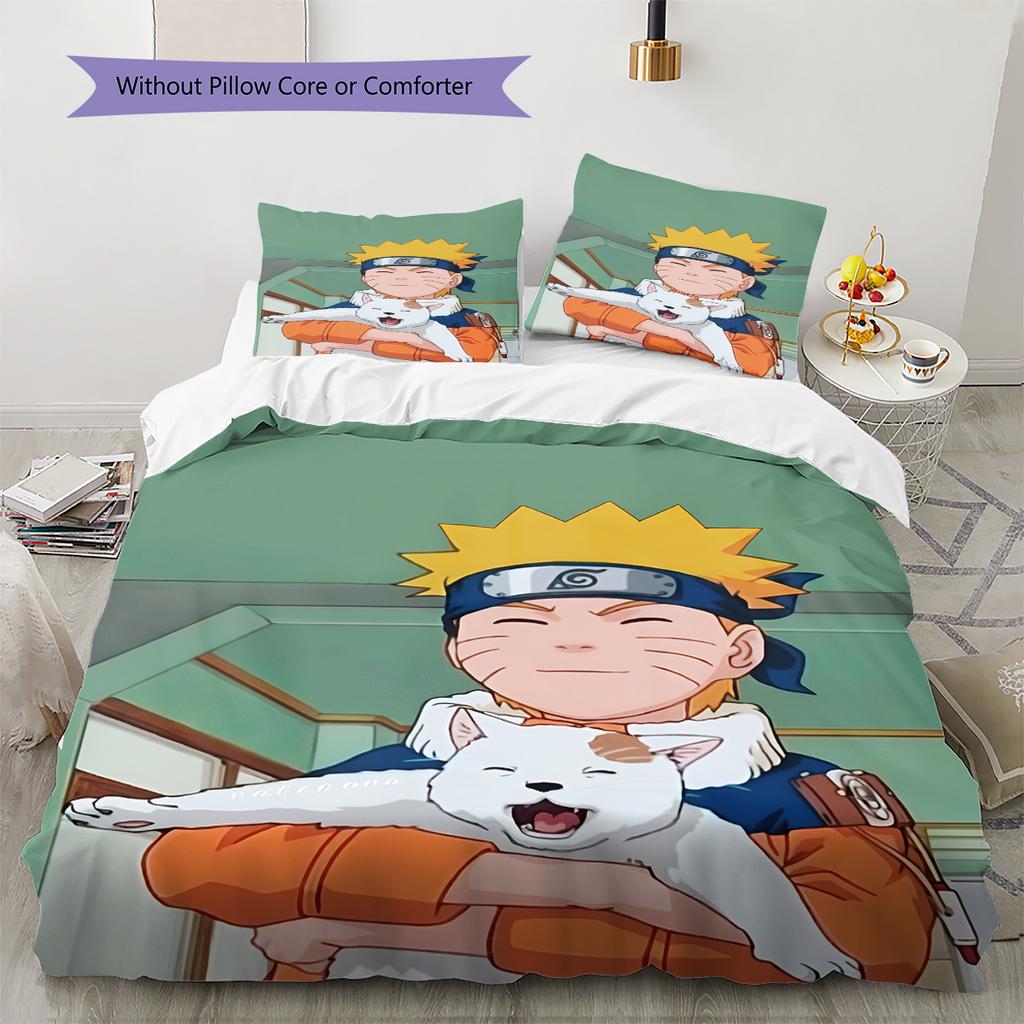 Cartoon Pattern Bedding Quilt Set Quilt Cover Pillowcase Home Decoration Birthday Gift (1 * Duvet Cover + 2 * Pillowcase, Without Core)