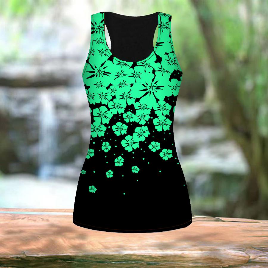 3D Φλοράλ Μοτίβο Γυναικεία Αθλητικά Τοπ Γιόγκα Γυμναστηρίου με Μοτίβο Καλοκαιρινά Αθλητικά Μπλουζάκια Αμάνικα Μεγάλα Μεγέθη