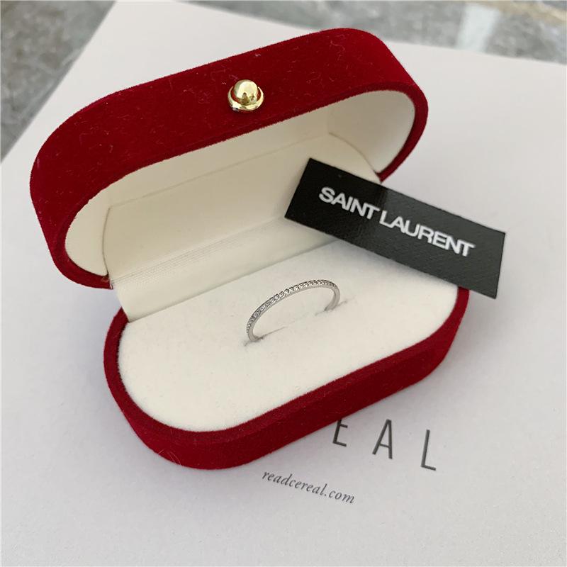 Elegant Thin Band Ring with 40 Sparkling Diamonds: A Simple, Beautiful Half-Circle Design Perfect for Stacking and Everyday Wear.