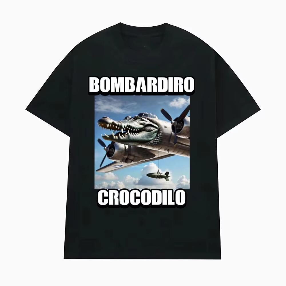 Italian Brainrot Funny Meme T-Shirt Tralala Tung Tung Cotton Breathable Short Sleeve Top Men'S And Women'S Casual T-Shirt