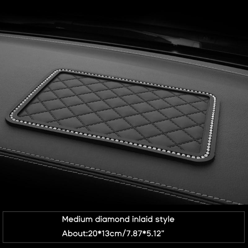 Universelles Anti-Rutsch-Klebepad für Auto-Armaturenbrett, Handyhalter-Matte, Anti-Rutsch-Kristall-Strassstein-Matte, Innenzubehör
