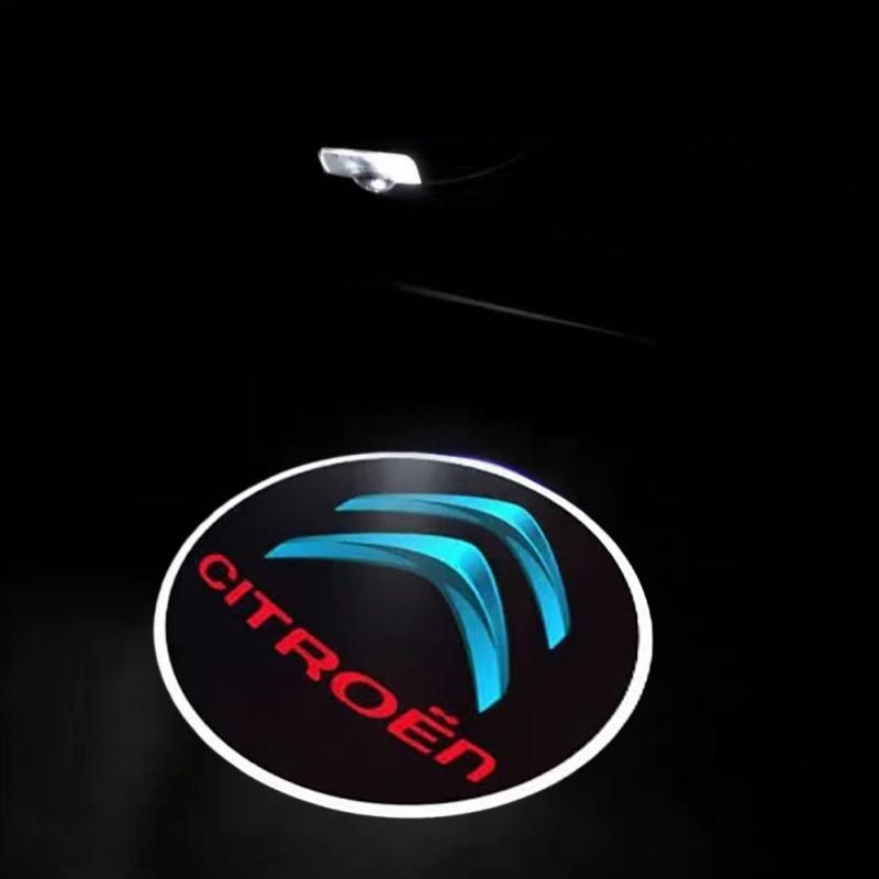 Luce di cortesia con logo LED per portiera auto per Citroen C3 C4 C5 X7 II Aircross 2011 2012 2013 2014 2015 2016 2017 C2 C6 C8 DS3 Articoli per auto