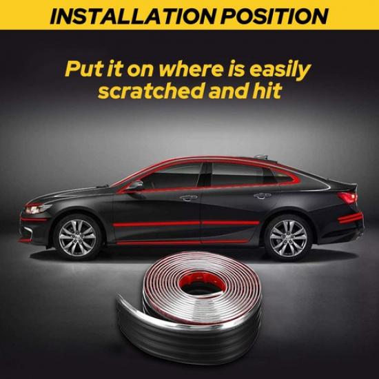 For 88 98 - Chevy Truck Tahoe GMC Body Side Molding Chrome Yukon Blazer Suburban