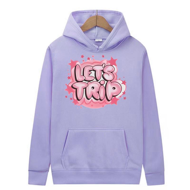 Unisex Kapuzenpullover mit Cartoon-Muster – Fleece, Mehrfarbig, Herbst/Winter Schwarzer Hoodie