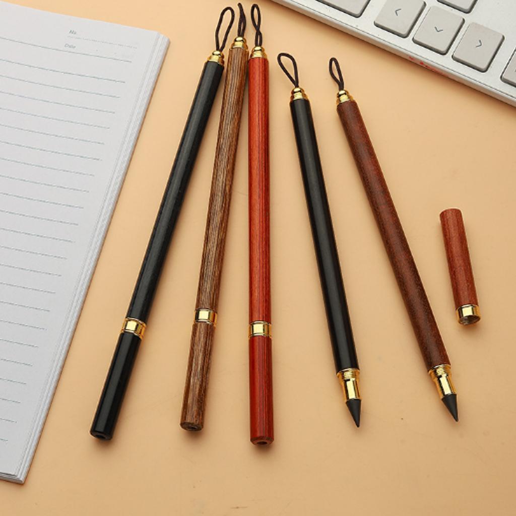 Wooden Everlasting Pen No Sharpening Sketch Pen Write Smoothly for Writing