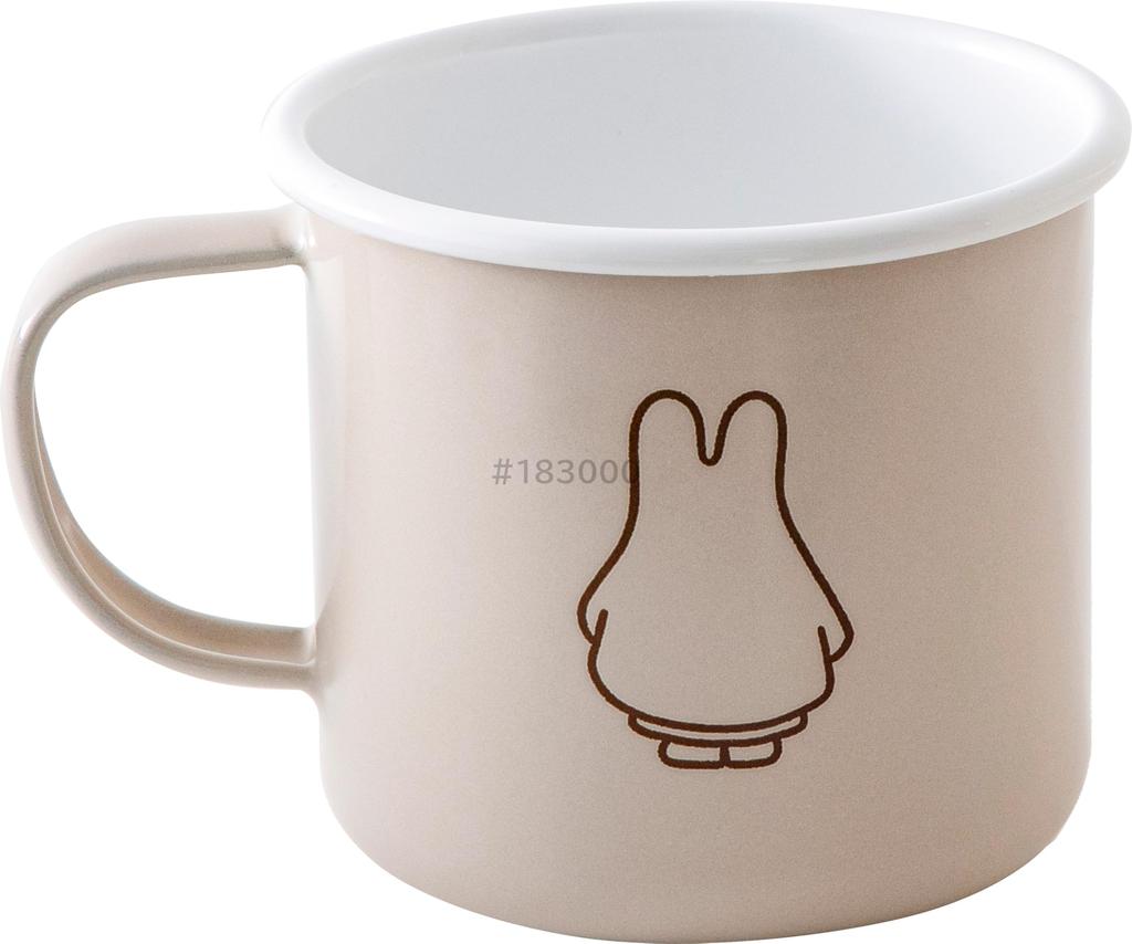 Fuji Enamel Miffy Pastel Ghost Miffy Enamel Mug, 8cm, Greige,