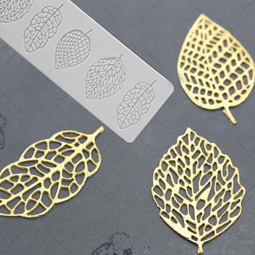 Leaf Mold Chocolate Gumpaste Mold Wedding Birthday Cake Decor Leaves Silicone Candy Mold Fondant Mold Fondant Lace Pad Cake Mold