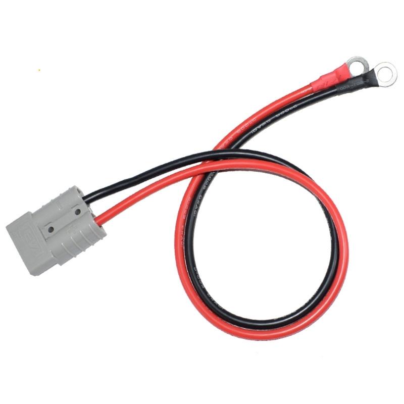30/50/100cm Heavy Duty 50A ADS Connector Cable with O Terminal , 10AWG Solar Extension Cord Line for Car Boats