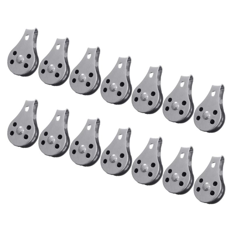 2 buc. Scripete unic din oțel inoxidabil 316 Cablu rezistent la funie Rolă de nailon Scripete pentru linie de spălat Navigație Ridicare