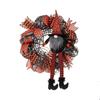 Halloween Door Wreath Decor With Long-Legged Figure Ghost Theme Party Hanging Ornament Front