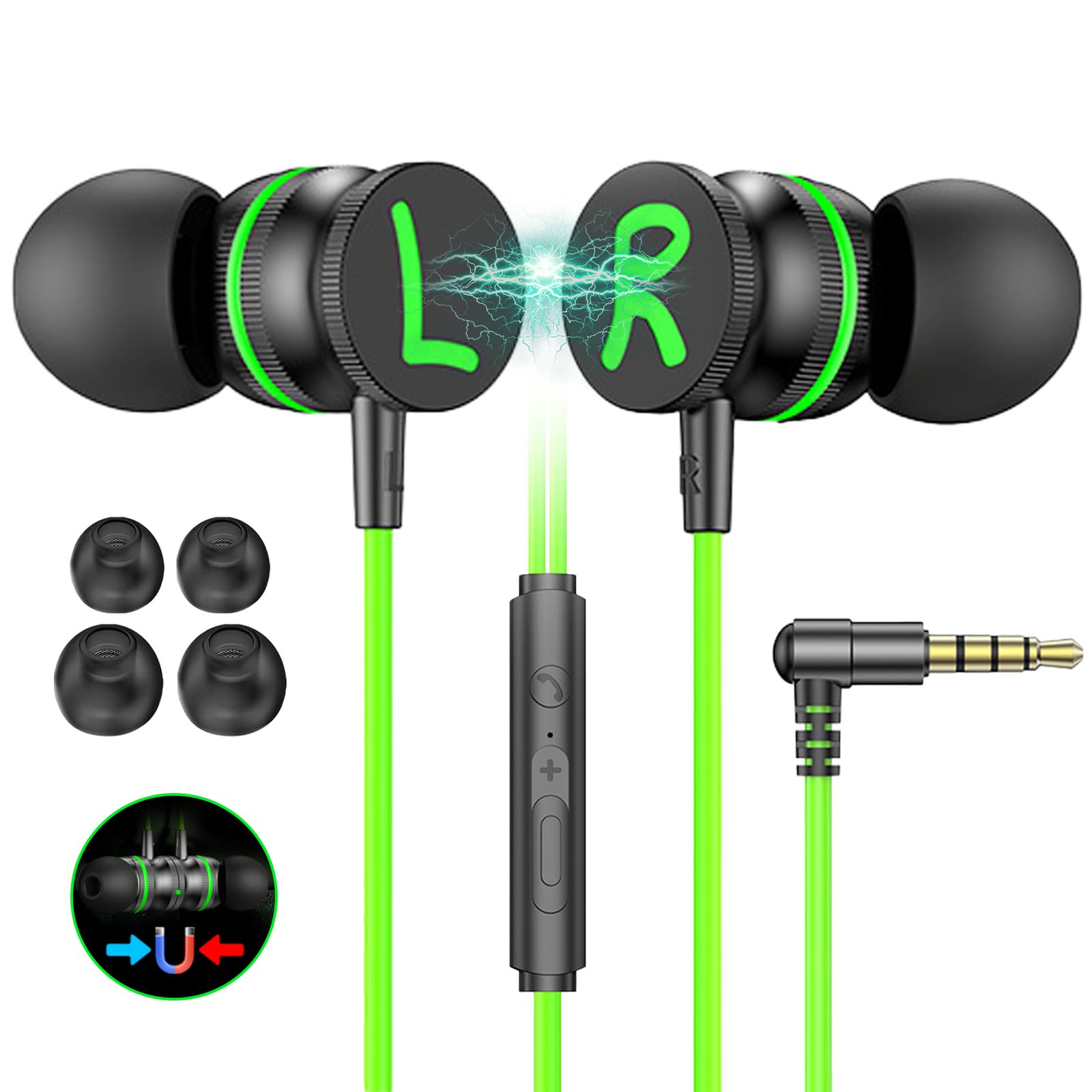 

Новые игровые наушники KNONAP с магнитной адсорбцией Gaming High для проводного канала, подходящие для игр на ноутбуке [выпуск 2024 г.] Наушники, микрофон,