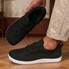 Men Wide Barefoot Shoes Anti Slip Minimalist Lightweight Breathable Walking Shoes Fashionable Round Toe Cross Training Sneakers