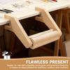 1/2 Pair Wooden Desk Mount Paper Roll Dispenser Adjustable Drawing Papers Rolls Holder Table Mount Drawing Paper Roll Dispenser