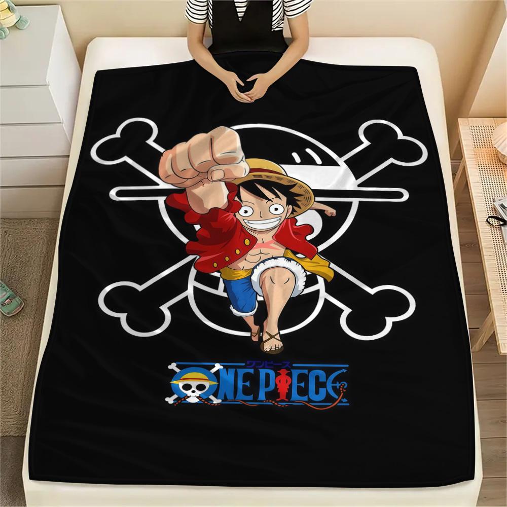 1pz Una Pezzo Monkey D Luffy Coperta in Flanella Fantasia Adatta a Tutte le Stagioni per Arredamento Casa Calore e Comfort Regali Regalo Festivo