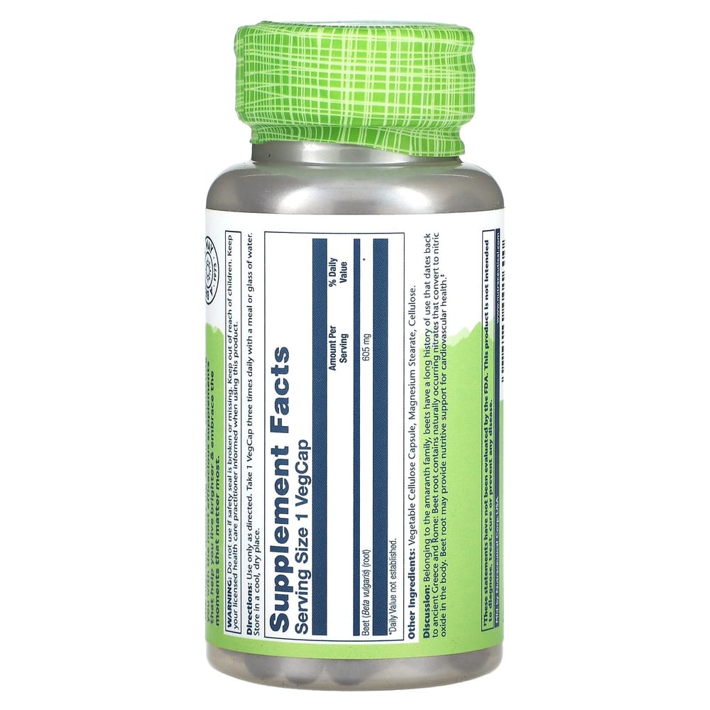 Solaray Beet 605 mg, 100 Veggie Caps