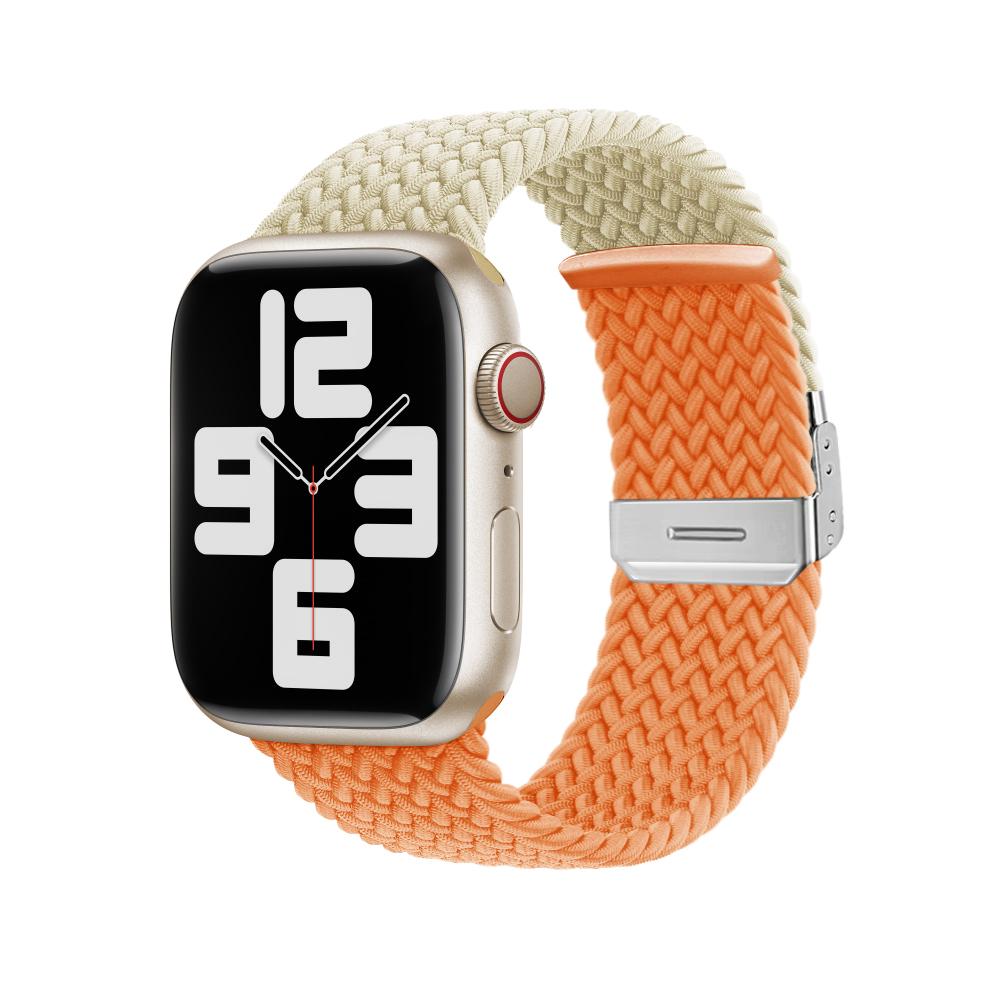 Braided Nylon Strap For Apple Watch Band Ultra 10 9 8 7 49mm 46mm 45mm 44mm Adjustable wristband 6 5 4 SE 41mm 42mm 40mm Correa
