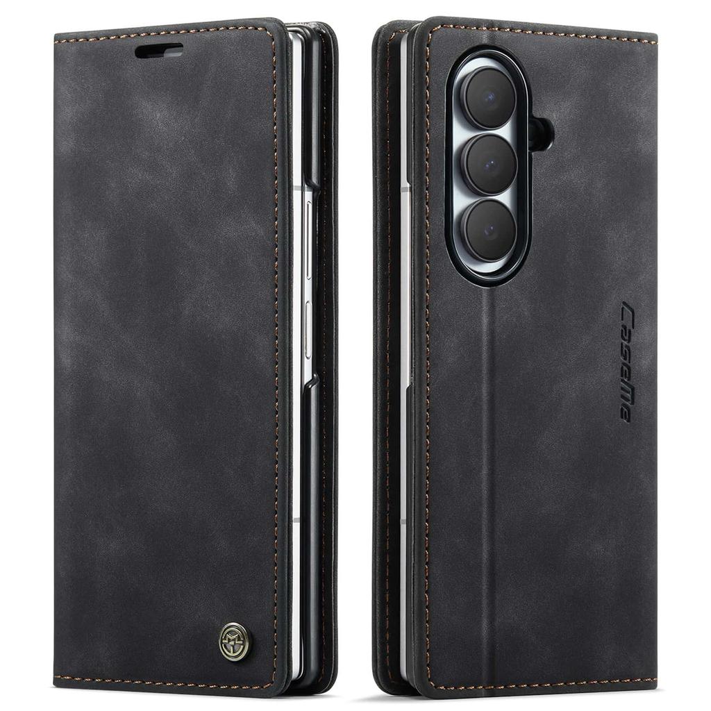 Leather Flip Wallet Case for Samsung Galaxy Z Fold 8 Ultra Magnetic Folio Card Holder Kickstand Shockproof TPU Protective Cover