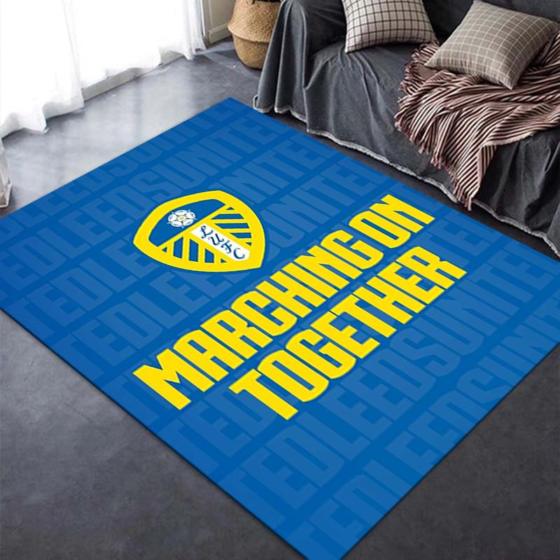 Nuovo Tappeto Leeds United 2025 per Soggiorno Camera da Letto Casa Decorazione Divano, Tappetino Antiscivolo per Giochi Bambini66