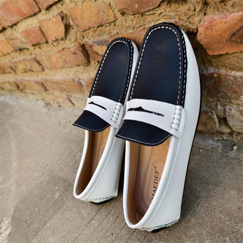 Pánské mokasíny Ručně vyráběné Boty z pravé kůže Ležérní řidičské ploché boty Nazouvací mokasíny Pánské Smíšené barvy Velikost 48 Pánské boty