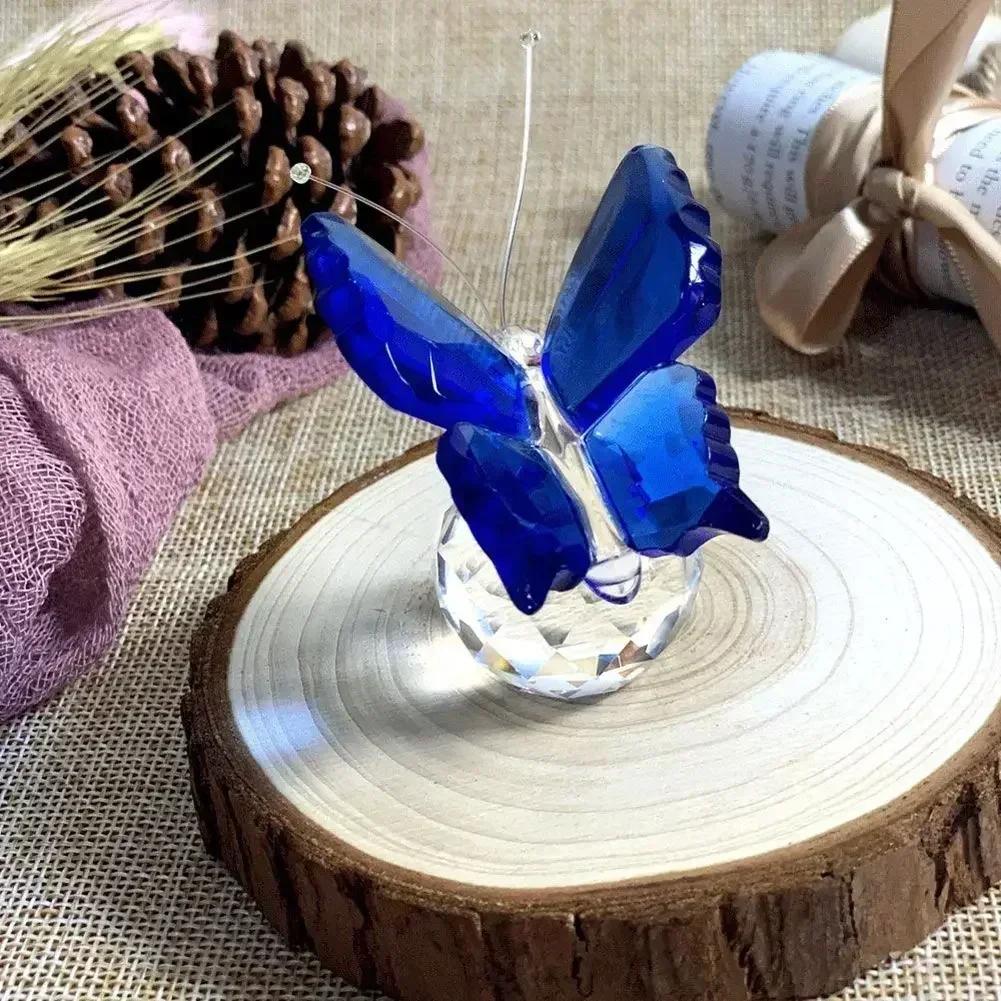 Luxury Butterfly Nordic Transparent Butterfly Ornament Creative Wedding presents Glass Lucky Butterfly butterfly decorations