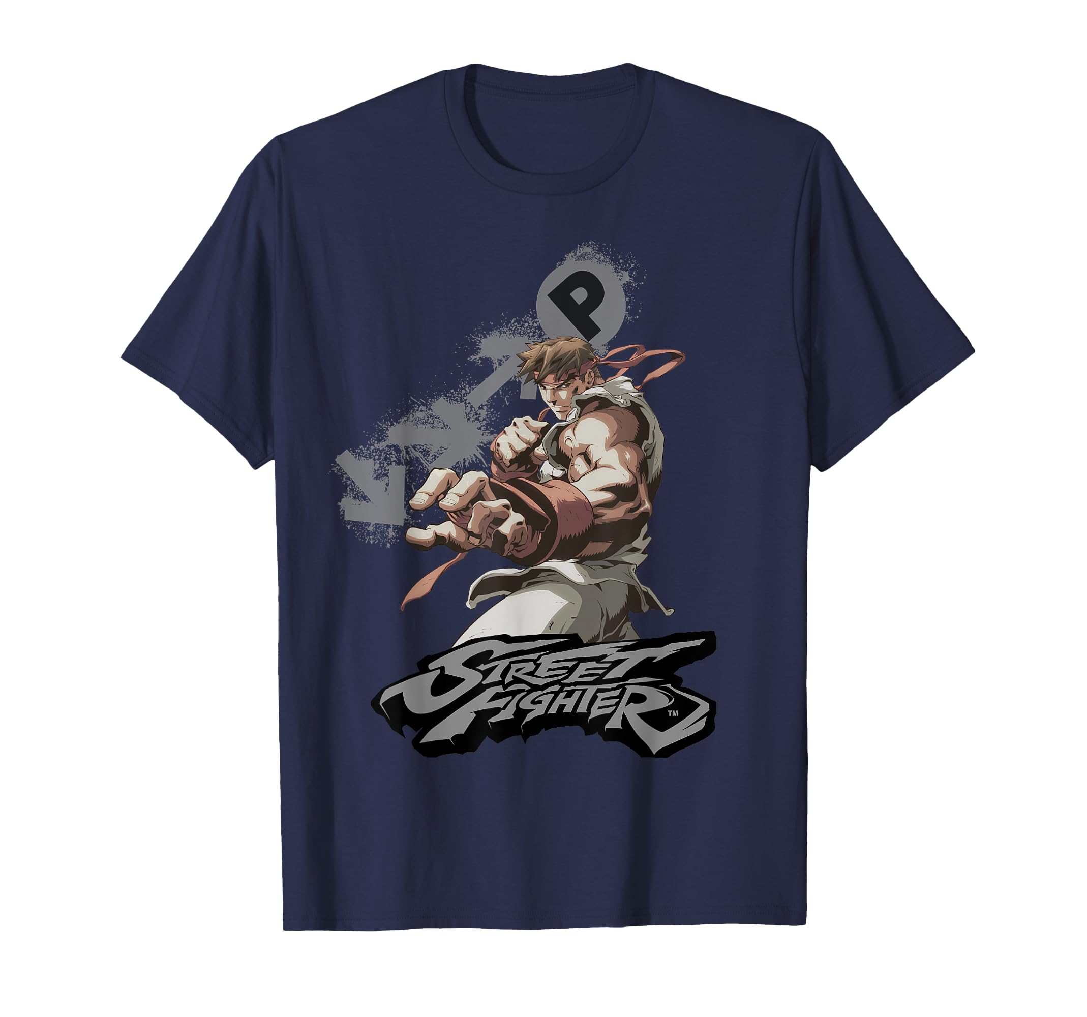 

Street Fighter Ryu Portrait Fireball Epic Showdown Gamer T-Shirt