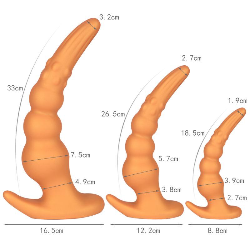 Huge Anal Plug Long Butt Plug Liquid Silicone Anal Beads Vaginal Anal Dildo For Women Men Gay Prostate Massage Soft Buttplug